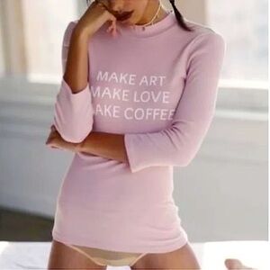 Dolls Kill x Daydream Nation Make Art' Three-Quarter Sleeve Mock Neck To…